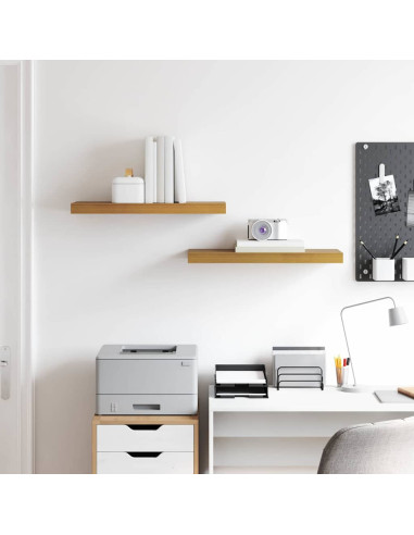 Scaffale da parete 2 pcs Beige 60 x 23,5 x 4 cm