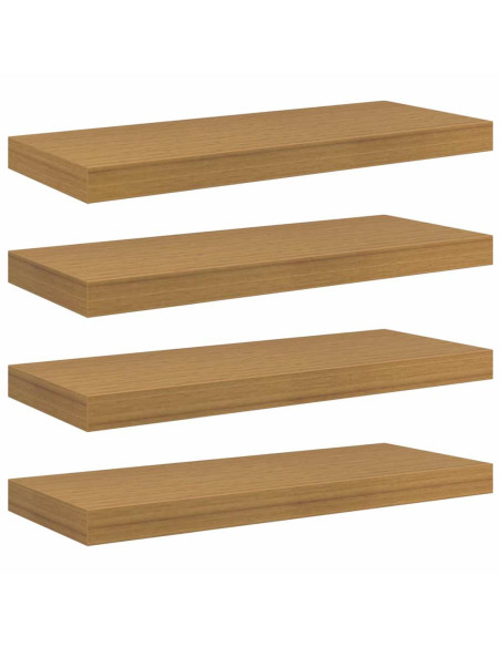 Scaffale da parete 4 pcs Beige 50 x 23 x 4 cm Legno multistrato