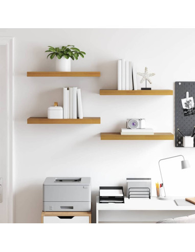 Scaffale da parete 4 pcs Beige 50 x 23 x 4 cm Legno multistrato