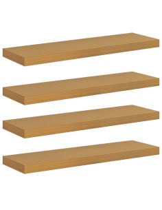 Scaffale da parete 4 pcs Beige 80 x 23,5 x 4 cm 2