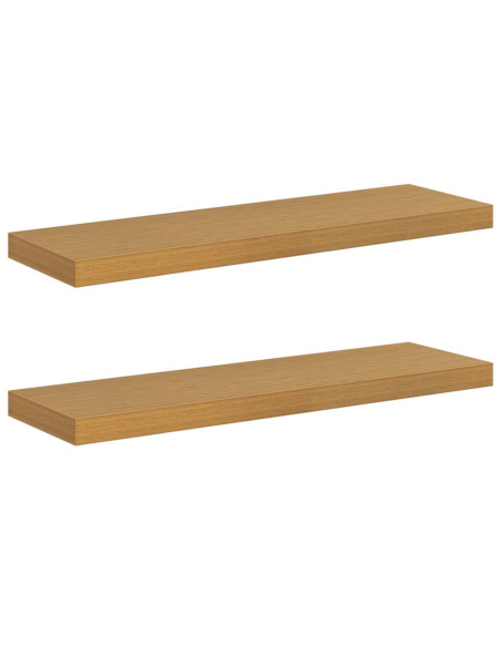 Scaffale da parete 2 pcs Beige 90 x 23,5 x 4 cm