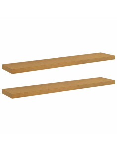 Scaffale da parete 2 pcs Beige 120 x 23,5 x 4 cm 2