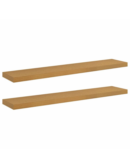 Scaffale da parete 2 pcs Beige 120 x 23,5 x 4 cm
