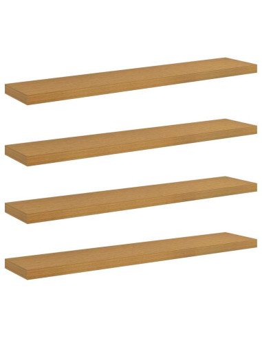 Scaffale da parete 4 pcs Beige 120 x 23,5 x 4 cm