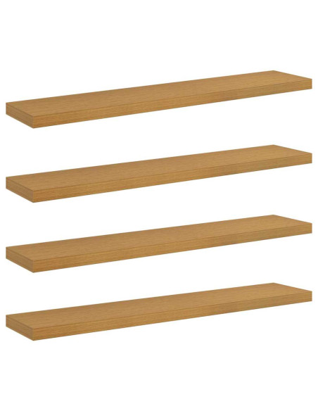 Scaffale da parete 4 pcs Beige 120 x 23,5 x 4 cm