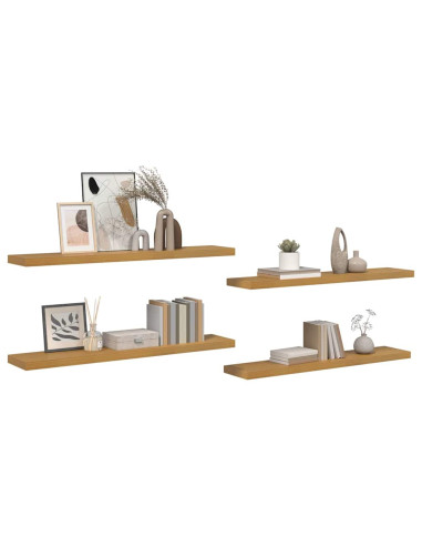 Scaffale da parete 4 pcs Beige 120 x 23,5 x 4 cm