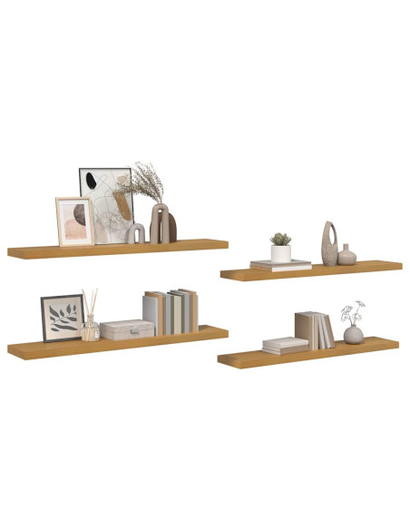 Scaffale da parete 4 pcs Beige 120 x 23,5 x 4 cm