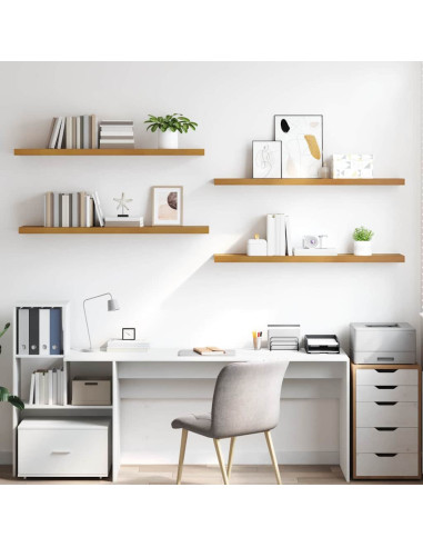 Scaffale da parete 4 pcs Beige 120 x 23,5 x 4 cm