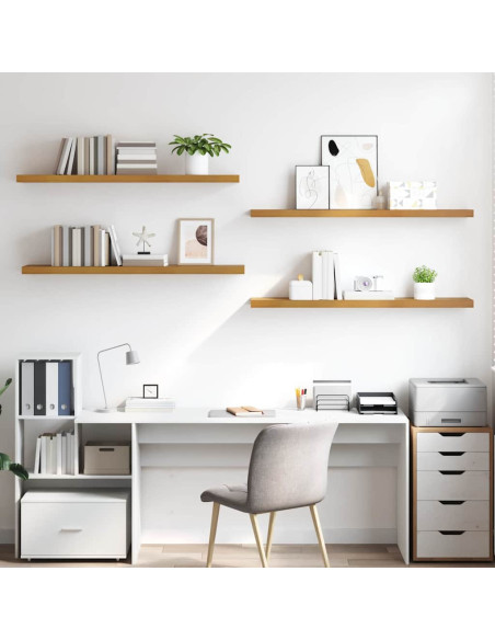 Scaffale da parete 4 pcs Beige 120 x 23,5 x 4 cm