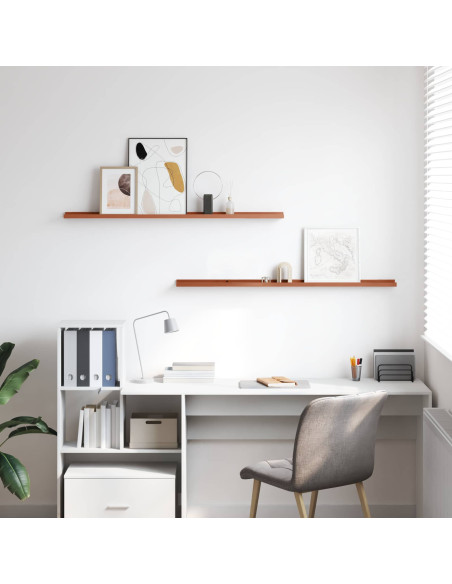 Scaffale da parete 2 pcs Rosso 115 x 9 x 3 cm Legno multistrato