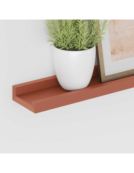 Scaffale da parete 2 pcs Rosso 115 x 9 x 3 cm Legno multistrato