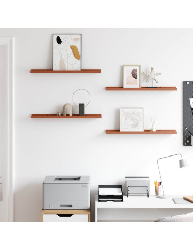 Scaffale da parete 4 pcs Rosso 60 x 9 x 3 cm Legno multistrato