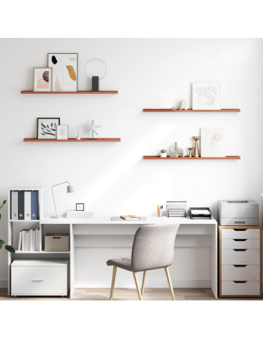 Scaffale da parete 4 pcs Rosso 100 x 9 x 3 cm Legno multistrato