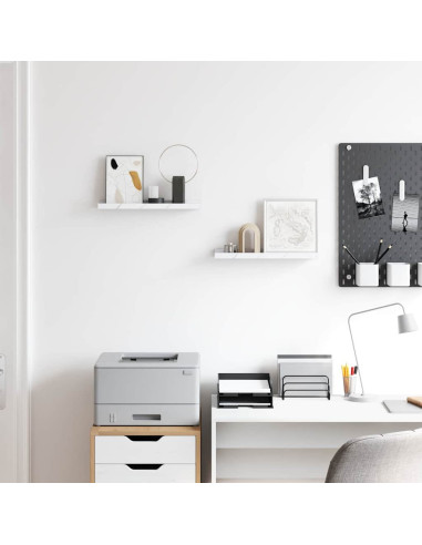 Scaffale da parete 2 pcs Marmo Bianco 40 x 9 x 3 cm