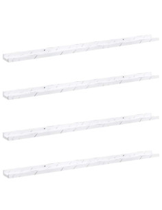 Scaffale da parete 4 pcs Marmo Bianco 115 x 9 x 3 cm 2