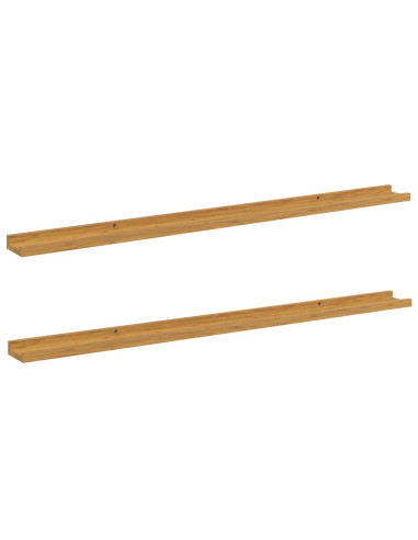 Scaffale da parete 2 pcs Beige 115 x 9 x 3 cm Legno multistrato