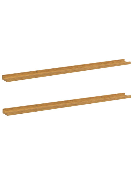 Scaffale da parete 2 pcs Beige 115 x 9 x 3 cm Legno multistrato