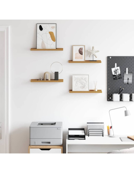 Scaffale da parete 4 pcs Beige 40 x 9 x 3 cm Legno multistrato