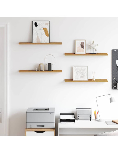 Scaffale da parete 4 pcs Beige 60 x 9 x 3 cm Legno multistrato