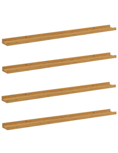 Scaffale da parete 4 pcs Beige 100 x 9 x 3 cm Legno multistrato
