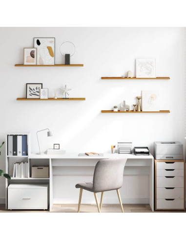 Scaffale da parete 4 pcs Beige 100 x 9 x 3 cm Legno multistrato