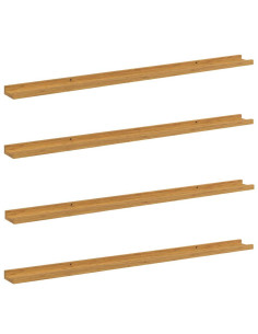 Scaffale da parete 4 pcs Beige 115 x 9 x 3 cm Legno multistrato 2