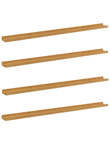 Scaffale da parete 4 pcs Beige 115 x 9 x 3 cm Legno multistrato