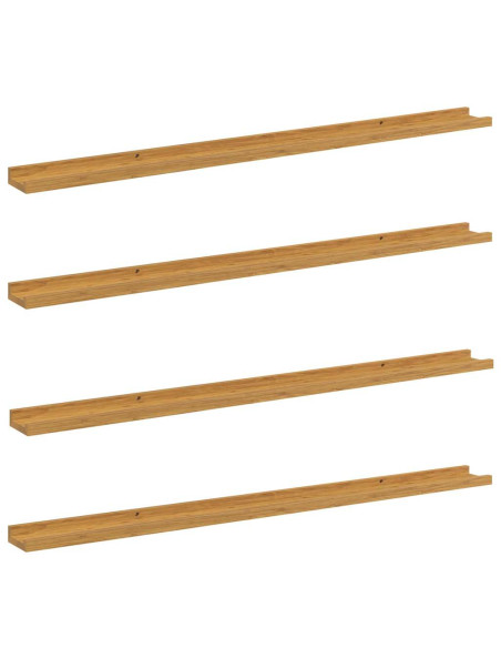 Scaffale da parete 4 pcs Beige 115 x 9 x 3 cm Legno multistrato