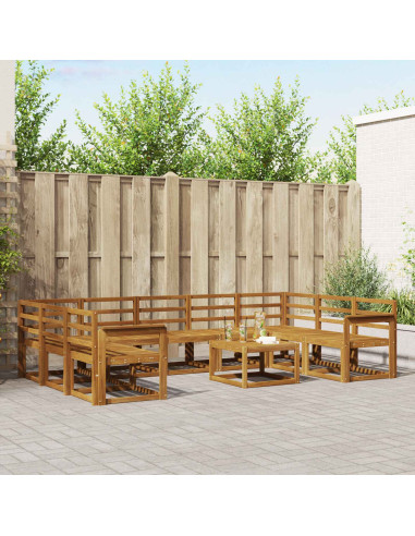 Set di divani da esterno 10 pcs Naturale