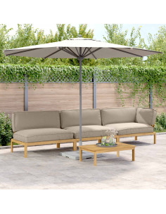 Set di divani con cuscino 4 pcs Talpa Legno di Acacia Massello