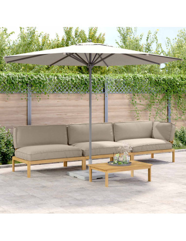 Set di divani con cuscino 4 pcs Talpa Legno di Acacia Massello