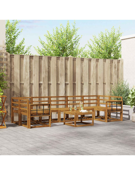 Set di divani da esterno 8 pcs Naturale