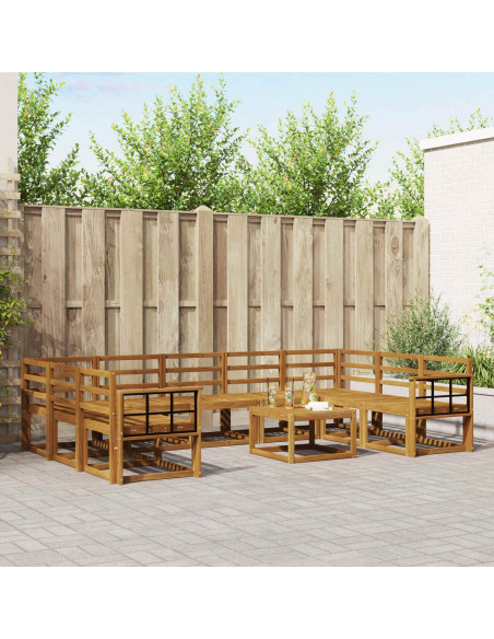 Set di divani da esterno 10 pcs Naturale