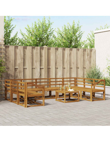 Set di divani da esterno 10 pcs Naturale