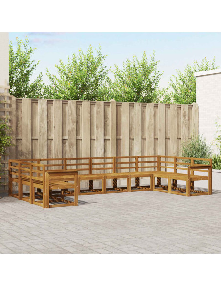 Set di divani da esterno 10 pcs Naturale