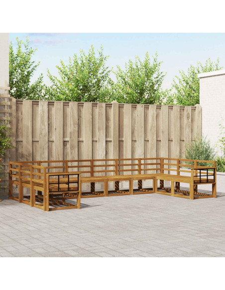 Set di divani da esterno 10 pcs Naturale