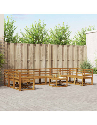 Set di divani da esterno 11 pcs Naturale