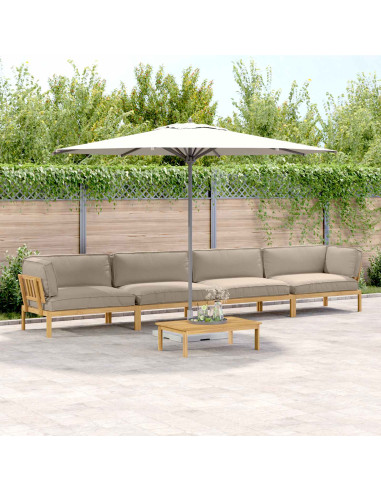 Set di divani con cuscino 5 pcs Talpa Legno di Acacia Massello