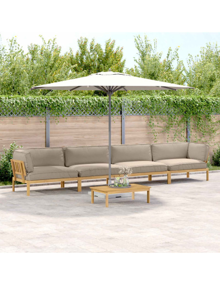 Set di divani con cuscino 5 pcs Talpa Legno di Acacia Massello