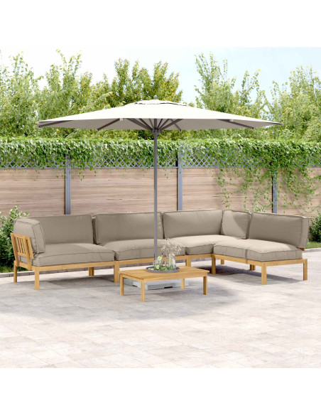 Set di divani con cuscino 5 pcs Talpa Legno di Acacia Massello