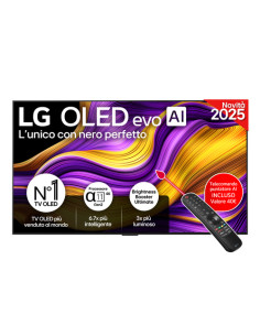 LG OLED evo AI OLED55G54LW TV Serie G5 55'' 4K, α11 Gen2, Brightness Booster Ultimate, 60W, 4 HDMI 165Hz, Smart TV 2025