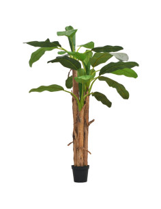 Albero di Banana Artificiale con Vaso 250 cm Verde