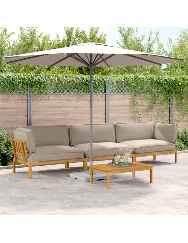 Set di divani con cuscino 4 pcs Talpa Legno di Acacia Massello