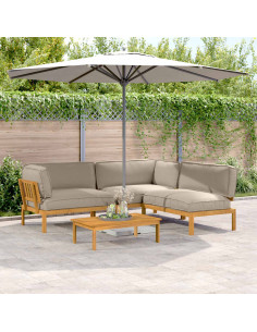 Set di divani con cuscino 4 pcs Talpa Legno di Acacia Massello