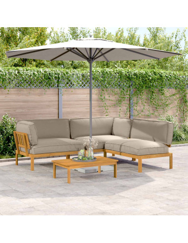 Set di divani con cuscino 4 pcs Talpa Legno di Acacia Massello