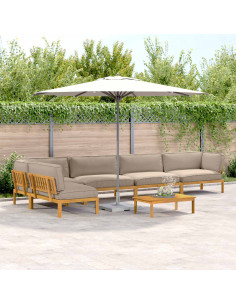 Set di divani con cuscino 6 pcs Talpa Legno di Acacia Massello