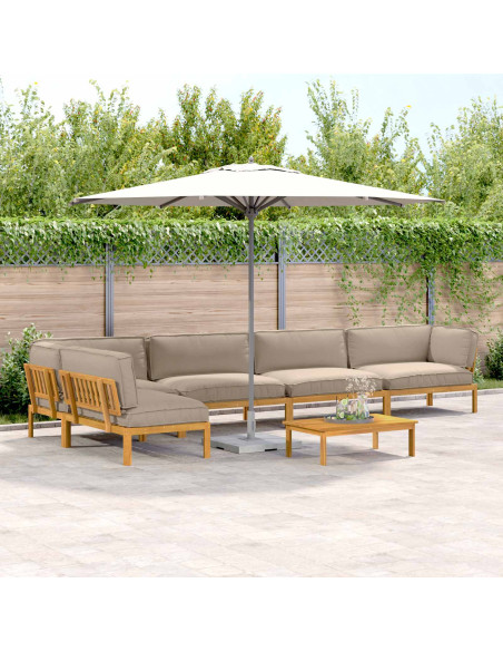 Set di divani con cuscino 6 pcs Talpa Legno di Acacia Massello