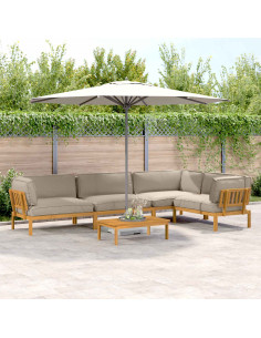 Set di divani con cuscino 5 pcs Talpa Legno di Acacia Massello