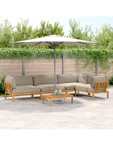 Set di divani con cuscino 5 pcs Talpa Legno di Acacia Massello