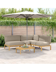 Set di divani con cuscino 4 pcs Talpa Legno di Acacia Massello